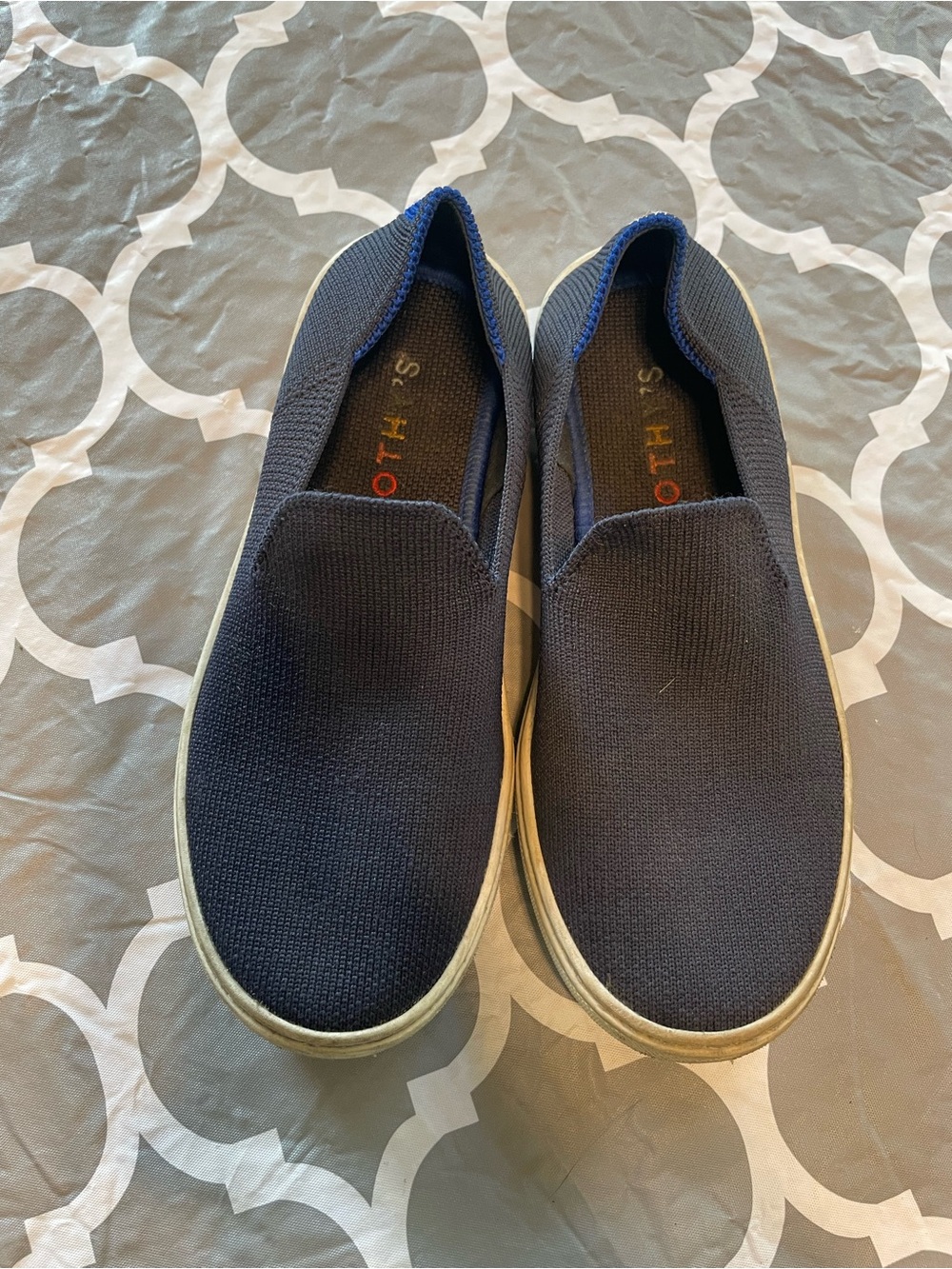 Girls Rothy’s Slip-On Casual washable Sneakers - Navy size 1